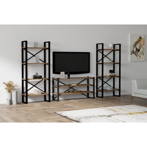 Set mobilier living Egzotik-Modern, nuc, PAL melaminat, 120x59x32 cm
