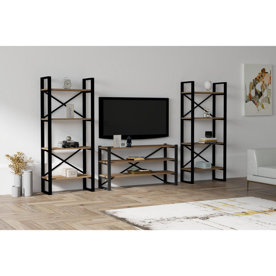 Set mobilier living Egzotik-Modern, nuc, PAL melaminat, 120x59x32 cm