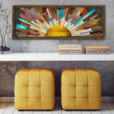 Tablouri TAH021, lemn de pin, imprimeu multicolor, 40x120 cm