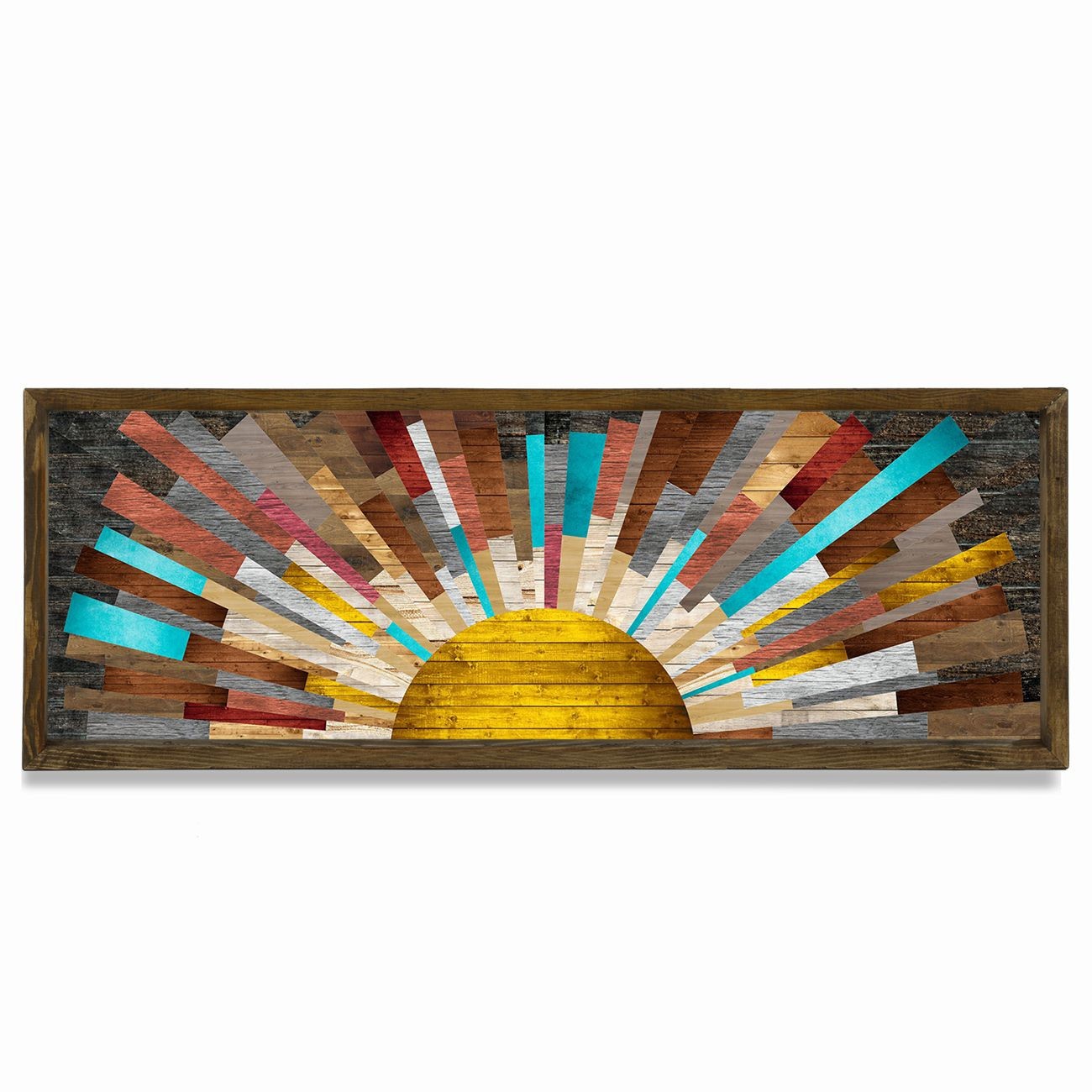 Tablouri TAH021, lemn de pin, imprimeu multicolor, 40x120 cm