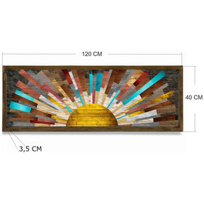 Tablouri TAH021, lemn de pin, imprimeu multicolor, 40x120 cm