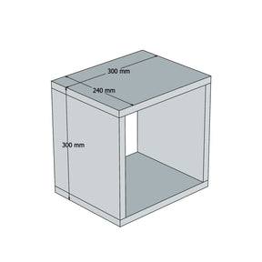 Set 5 rafturi Box, galben, PAL melaminat, 30x24x30 cm