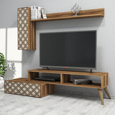Set Living Planet, din PAL melaminat, nuc/crem, 150x37.2x38 cm
