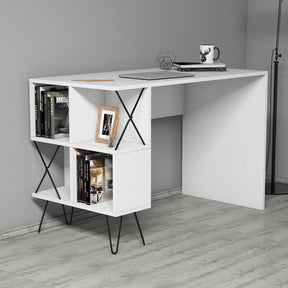 Birou Extra, din PAL melaminat, alb, 120x60x79 cm