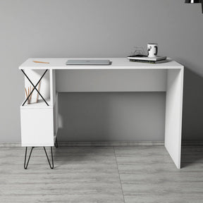 Birou Extra, din PAL melaminat, alb, 120x60x79 cm