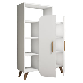 Dulap Form, din PAL melaminat, alb, 90x32x132 cm