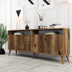 Comoda Milan, din PAL melaminat, alun, 180x35x79