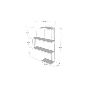 Raft de perete Cambel, alb/antracit, 100% PAL melaminat, 64x96x19 cm