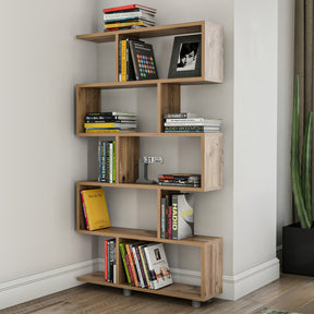 Biblioteca Elif, stejar, PAL melaminat, 90x156x20 cm