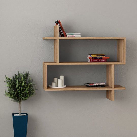 Raft Paralel, din PAL melaminat, stejar, 70x22x65.5 cm