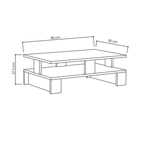 Masuta cafea Mansu, gri antracit, PAL, 80x50x27 cm