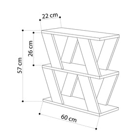 Masuta Lazena, din PAL melaminat, alb, 60x22x57 cm