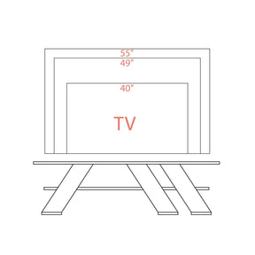 Comoda TV Fella, alb, PAL, 140x34x40 cm
