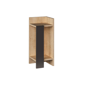 Noptiera Elos Right, stejar/gri, PAL melaminat, 25x60x27 cm