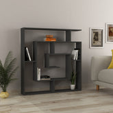 Biblioteca Maze, gri antracit, PAL, 125x22x129 cm