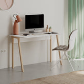 Masa birou Luton, alb/gri deschis, PAL, 120x60x75 cm