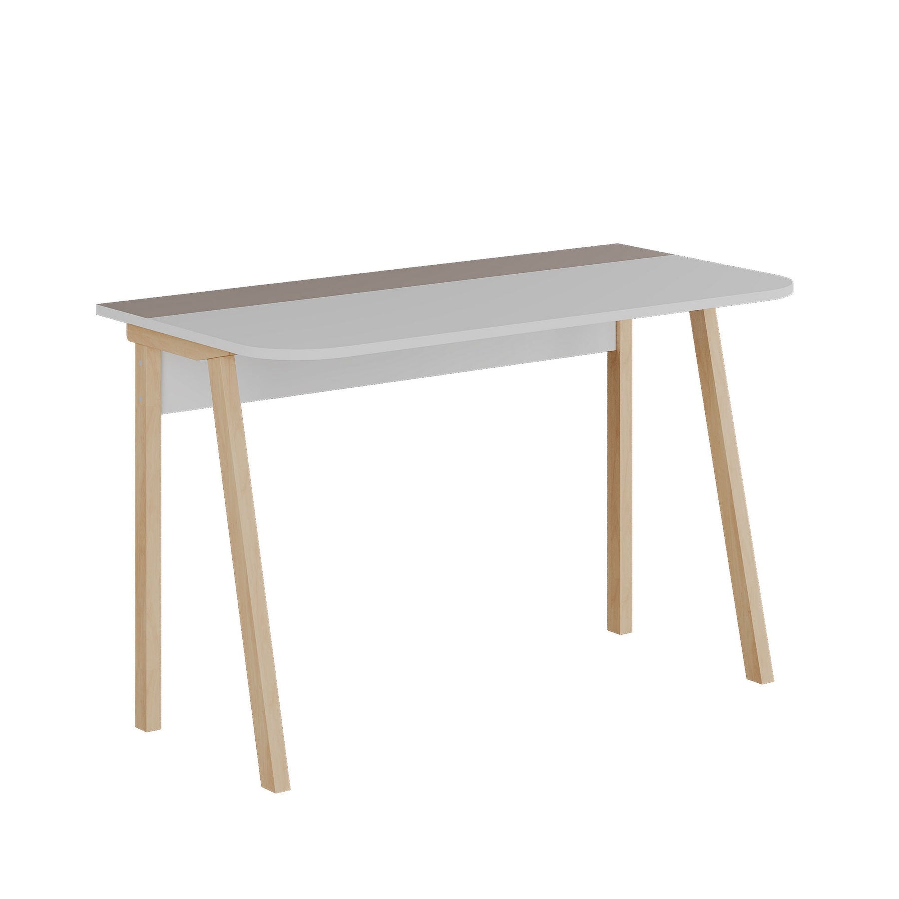 Masa birou Luton, alb/gri deschis, PAL, 120x60x75 cm
