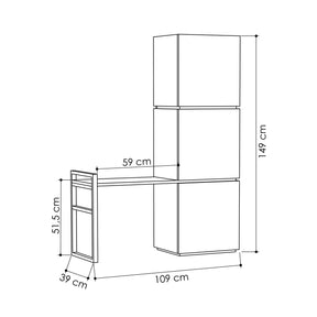 Pantofar Mello, stejar, PAL, 109x39x149 cm