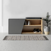 Pantofar Fiona, gri/stejar, PAL melaminat, 104x37x47 cm