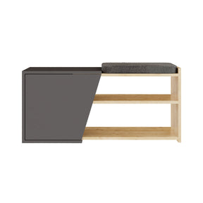 Pantofar Fiona, gri/stejar, PAL melaminat, 104x37x47 cm