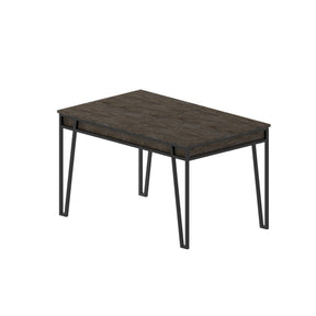 Masa 855DTE4601, maro/negru, PAL/metal, 132x80x76 cm