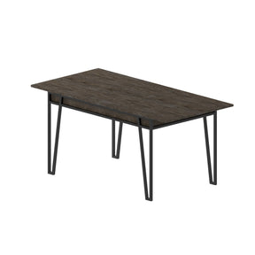 Masa 855DTE4601, maro/negru, PAL/metal, 132x80x76 cm