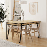 Masa extensibila Pal, din PAL melaminat, stejar, 170x80x76 cm