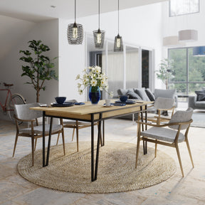 Masa extensibila Pal, din PAL melaminat, stejar, 170x80x76 cm