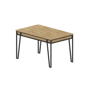 Masa extensibila Pal, din PAL melaminat, stejar, 170x80x76 cm