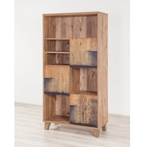 Biblioteca Marina Flora - 753, din PAL melaminat, 80x36x155 cm