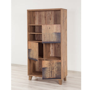 Biblioteca Marina Flora - 753, din PAL melaminat, 80x36x155 cm