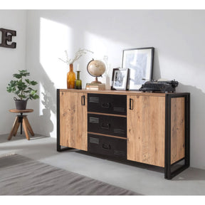 Comoda Cosmo Rio, stejar, PAL melaminat, 160x80x45 cm