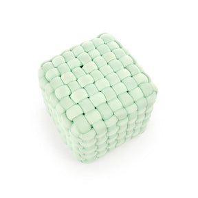 Taburet Rubik verde deschis, 35x35x35 cm