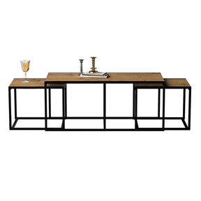 Set masute de cafea Gigante, din PAL melaminat, 3 piese, 120x60x50 cm