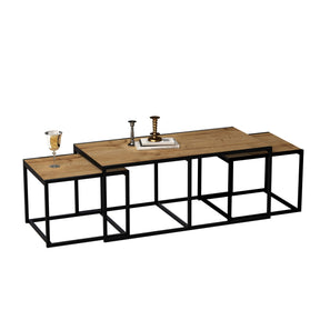 Set masute de cafea Gigante, din PAL melaminat, 3 piese, 120x60x50 cm