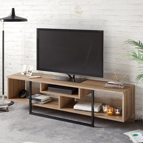 Comoda TV Asal 150, nuc, PAL melaminat, 149x40x35 cm