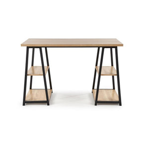 Birou B44, sonoma/negru, 120x60x77 cm