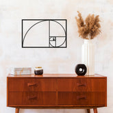 Accesoriu decorativ Golden Ratio, negru, metal, 53x35 cm