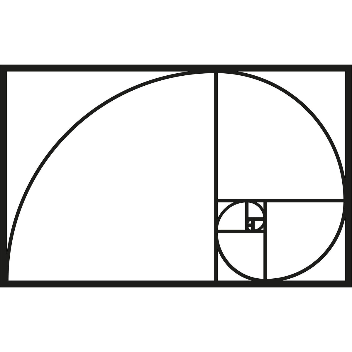 Accesoriu decorativ Golden Ratio, negru, metal, 53x35 cm