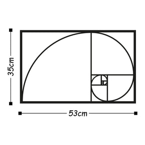 Accesoriu decorativ Golden Ratio, negru, metal, 53x35 cm
