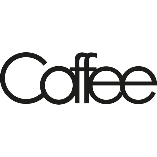 Accesoriu decorativ Coffee, negru, metal, 50x17 cm
