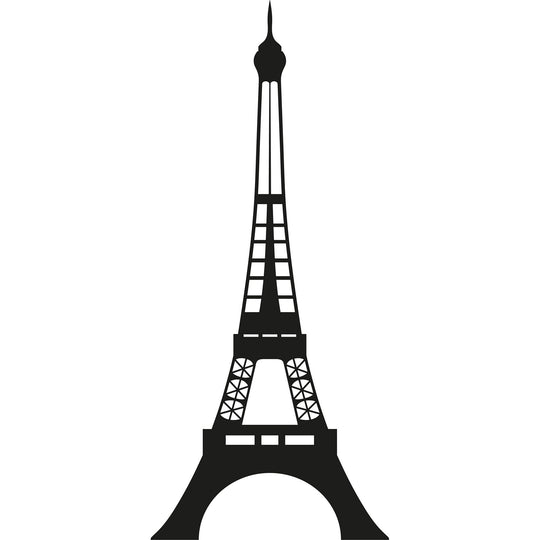 Accesoriu decorativ Eiffel Tower, negru, metal, 22x48 cm