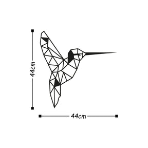 Accesoriu decorativ Bird, negru, metal, 44x44 cm
