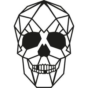 Decoratiune perete Skull, negru, metal, 35x50 cm