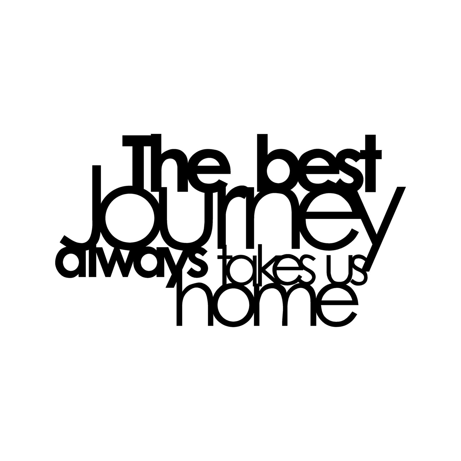 Decoratiune perete The Best Lourney Always. negru, metal, 70x40 cm