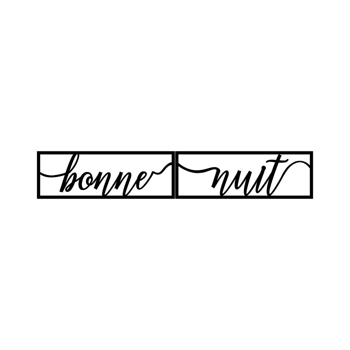 Accesoriu decorativ Bonne Nuit 1, negru, metal, 90x15 cm