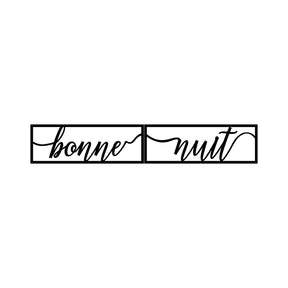 Accesoriu decorativ Bonne Nuit 1, negru, metal, 90x15 cm