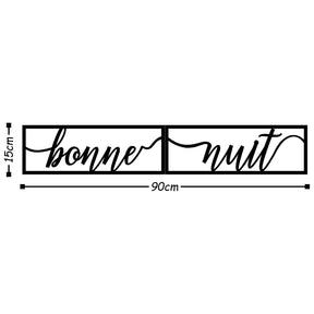 Accesoriu decorativ Bonne Nuit 1, negru, metal, 90x15 cm