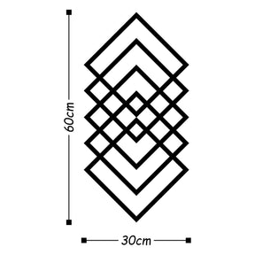 Accesoriu decorativ Geometry, negru, metal, 30x60 cm