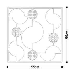 Accesoriu decorativ Metal Art My World, metal, 55x5x55 cm